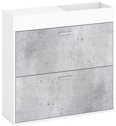 Skrinka na topánky Dalia 2KL beton/biely 36433