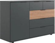 Komoda so zásuvkami Rotterdam, grafit/dub artisan%