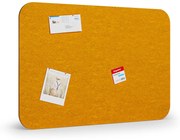 Akustická nástenka 120x80 cm, okrúhle rohy, oranžová