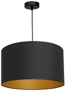 Luster na lanku ARDEN 1xE27/60W/230V pr. 40 cm čierna/zlatá