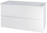 Mereo Mereo, Siena, kúpeľňová skrinka s umývadlom z liateho mramoru 101 cm, pre 2 batérie, MER-CN412M2