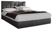 Manželská posteľ  Boxspring 140 cm Porto (sivá) (s matracom a úložným priestorom). Vlastná spoľahlivá doprava až k Vám domov. 1047303
