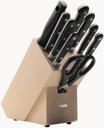 Nože v stojane z bukového dreva Classic, 9 ks