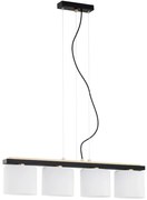 Argon 1814 - Luster na lanku CANOA 4xE27/15W/230V čierna