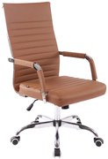 Kancelárska stolička Amadora - koženka - Svetlo Hnedá