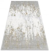 Koberec AKRYL VALS 8376 Geometricky 3D, sivý / zelený