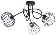 Stropné svietidlo Nuvola, 3x drôtené tienidlo (výber z 2 farieb), (mix 4 tvarov tienidla), c
