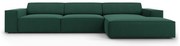 Micadoni Jodie rohová látková sedačka - Zelená, Pravá