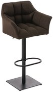Barová stolička Damas B1 - látka, čierny rám - Hnedá