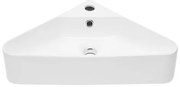 Rohové umývadlo SAT Mood 56x34 cm otvor pre batériu, s prepadom SATM5634