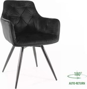 SI Mango Velvet stolička čierna