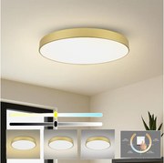 BRILAGI-LED Stropné svietidlo POOL, LED 128 W, 230 V, 3000/4000/6000 K, Ø 100 cm, zlaté