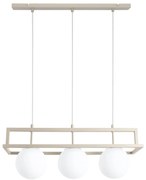 Závesné svietidlo Florence, 3x biele sklenené tienidlo, be/g