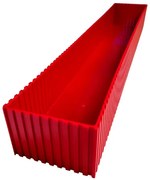 Plastová krabička na náradie 70-100x600 mm, červená