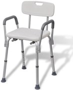 Sprchovacia stolička, hliník, biela 110129