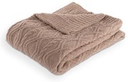 Hnedá deka z mikroplyšu 130x170 cm Aspen – Tiseco Home Studio