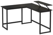 Rohový písací stôl SOLEA čierna