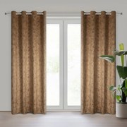 ZATEMŇOVACÍ ZÁVES NA KRÚŽKOCH KORNELIA 140X250 CM MEDOVÁ