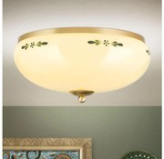 Orion DL 7-674 - Stropné svietidlo LANDHAUS 3xE27/60W/230V pr. 35 cm mosadz/béžová