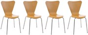 Stolička Callisto (SET 4 ks) - Natur / drevo