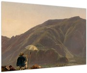 Obraz - Jules Coignet, View of Bozen with a Painter, reprodukcia (90x60 cm)