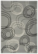 Kusový koberec Circles grey, 160x230, šedá, chodba / predsieň, Alfa Carpets