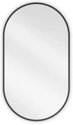 Mexen Loft, oválne kúpeľňové zrkadlo 80 x 45 cm, farba rámu čierna matná, 9851-080-045-000-70