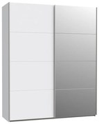 Šatníková skriňa s zrkadlom KARO 170x210 cm biela