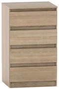 Tempo Kondela 4 šuplíková komoda, dub sonoma, HANY NEW 014