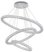 LED Stmievateľný luster na lanku LED/210W/230V 3000-6500K strieborná + DO