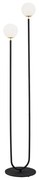Argon 7073 - Stojacia lampa FERRONE 2xE14/7W/230V čierna/biela/zlatá