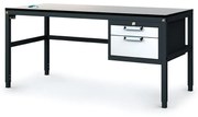 Alfa 3 Antistatický dielenský ESD stôl, 2 zásuvkový box na náradie, 1600x800x745-985 mm
