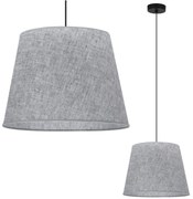 Závesné svietidlo Len1, 1x šedé textilné tienidlo, (fi 38 cm), b