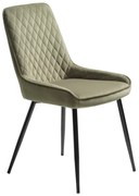 Zelená zamatová jedálenská stolička Milton – Unique Furniture