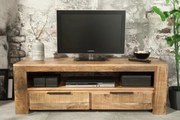 Moderný stolík pod TV z masívu Iron Craft Mango 130cm