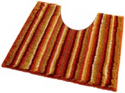 ROUTNER Kúpeľňová predložka PESCINA Oranžovožltá 10604 - Oranžovožltá / 50 x 50 cm WC s výkrojom 10604
