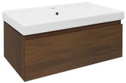 Kúpeľňová skrinka s umývadlom SAT B-Way 80x30x45 cm matný orech BWAY80NUTU1