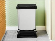 Odpadkový kôš Paso 20 l, strieborný%