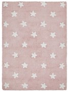 Lorena Canals, Prírodný koberec, ručne tkaný Stars Pink-White, 120x160, ružová, detská izba