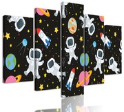 5-dielny obraz astronaut vo vesmíre
