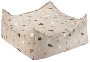 Svetlohnedý detský sedací vak z textílie buklé/ženilkový Terrazzo Square – Wigiwama