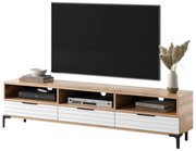 TV skrinka/stolík Ricko 3D  (dub prírodný + biela). Vlastná spoľahlivá doprava až k Vám domov. 1098752