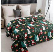 Prehoz na posteľ SANTA WINK, tmavozelený Rozmer: 220 x 240 cm
