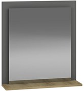 Zrkadlo na stenu Baleta Z60 - antracit / craft zlatý