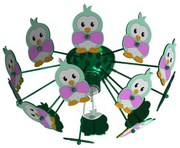 Eglo 95636 - Detské stropné svietidlo VIKI 2 1xE27/60W/230V zelená