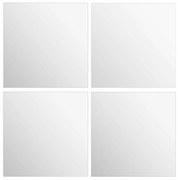 Zrkadlo Cyrus, strieborné, sada 4ks