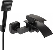 Mexen Aries R45 vaňová batéria so sprchovým setom, čierna - 74483R45-70