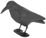 Záhradná figúrka z polyetylénu Crow, 21,5 cm, čierna