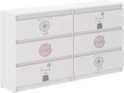 Wooden Toys Detská komoda R-140 MEDVEDÍK INDIÁN