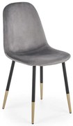 Stolička K379 velvet/kov popol 45x48x88